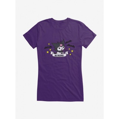 Kuromi Halloween Stars Bats Tee for Girls