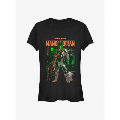 The Mandalorian Styled Lightweight T-Shirt for Girls - Black