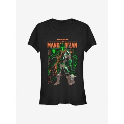 The Mandalorian Styled Lightweight T-Shirt for Girls - Black