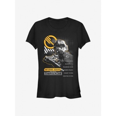 Star Wars Trooper Design Girls T-Shirt - Black