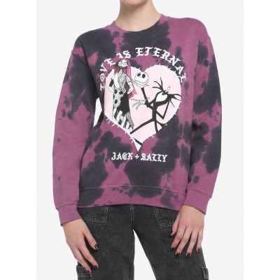 The Nightmare Before Christmas Eternal Love Tie-Dye Girls Sweatshirt