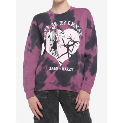 The Nightmare Before Christmas Eternal Love Tie-Dye Girls Sweatshirt