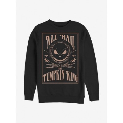 Disney Hail The Pumpkinking Crew Sweatshirt - Men's Black Cotton Blend