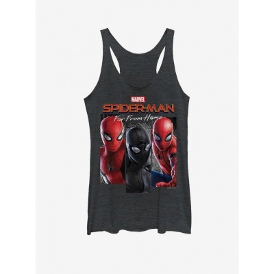 Marvel Girls Spider-Man Far From Home Black Spider Tank Top