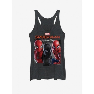 Marvel Girls Spider-Man Far From Home Black Spider Tank Top