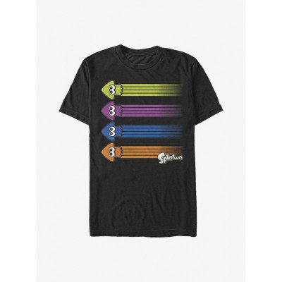 Nintendo Ink Streak Splatoon T-Shirt - Men's Black