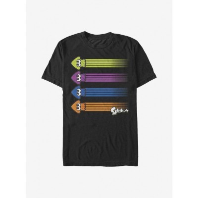 Nintendo Ink Streak Splatoon T-Shirt - Men's Black