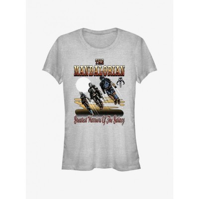 Mandalorian Galaxy Warriors Grey Girls T-Shirt
