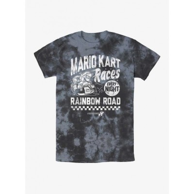 Nintendo Rainbow Road Race Nights Tie-Dye Unisex T-Shirt - Multi Colors