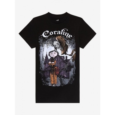 Coraline Movie Inspired Girlfriend Fit Girls Cotton T-Shirt