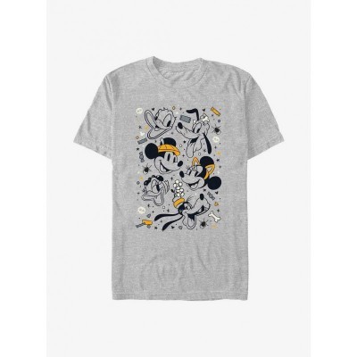 Disney Happiest Halloween T-Shirt for Men - Grey Mickey Mouse Design