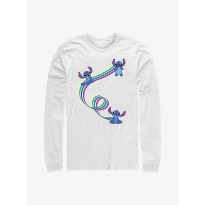 Disney Lilo & Stitch Cotton Long Sleeve T-Shirt - White for Men