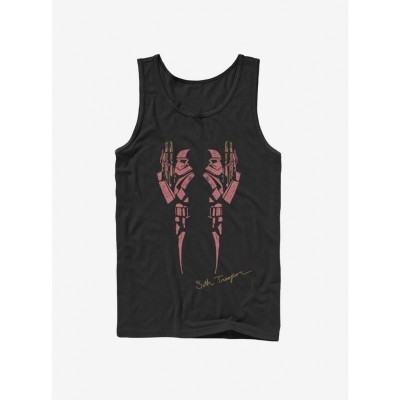Star Wars Men's Cotton Black Double Red Trooper Tank
