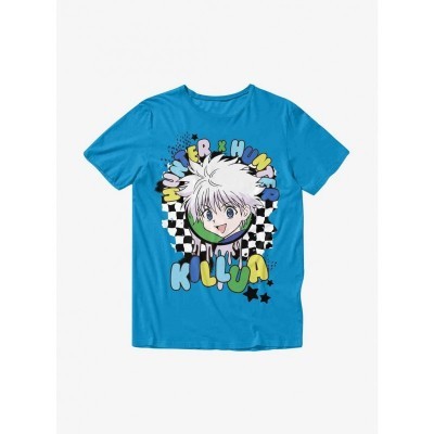 Hunter X Hunter Killua Checkered Graphic Tee for Girls