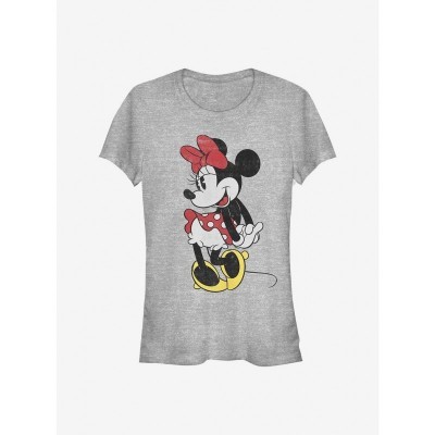 Disney Classic Minnie Mouse Girls Grey T-Shirt