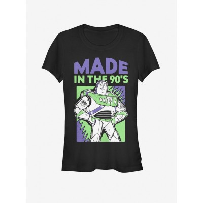 Disney Pixar Toy Story 4 90s Buzz Lightyear T-Shirt for Girls - Black