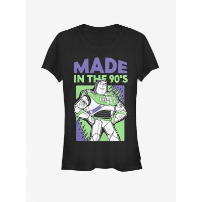 Disney Pixar Toy Story 4 90s Buzz Lightyear T-Shirt for Girls - Black