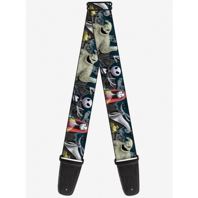 The Nightmare Before Christmas Characters Group Cemetery Scene Guitar Strap by Buckle-Down