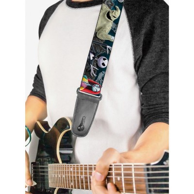 The Nightmare Before Christmas Characters Group Cemetery Scene Guitar Strap by Buckle-Down