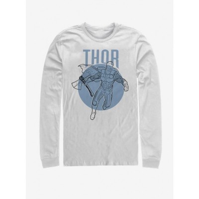 Marvel Avengers Endgame Thor Cotton Long Sleeve T-Shirt - Men's White