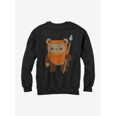 Star Wars Black Cartoon Wicket Ewok Sweatshirt - Unisex