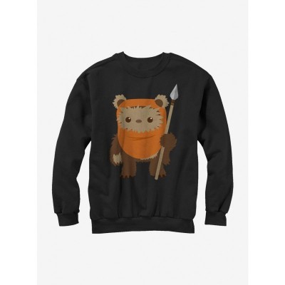 Star Wars Black Cartoon Wicket Ewok Sweatshirt - Unisex
