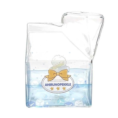 Pekkle Adorable Kawaii Glass Milk Carton Cup for Milk Lovers