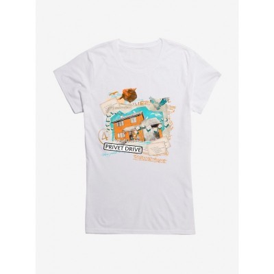 Harry Potter Privet Drive Girls T-Shirt - Lightweight Cotton Junior Size
