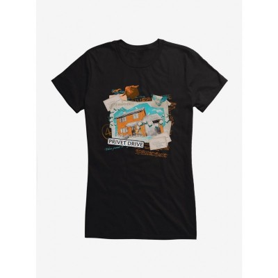 Harry Potter Privet Drive Girls T-Shirt - Lightweight Cotton Junior Size