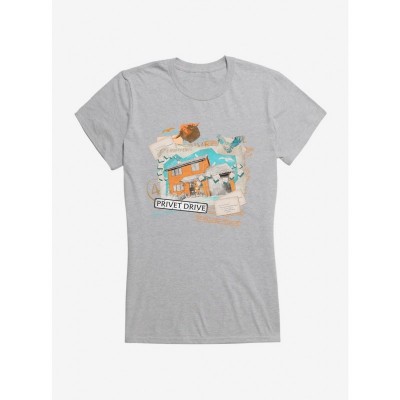 Harry Potter Privet Drive Girls T-Shirt - Lightweight Cotton Junior Size