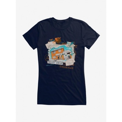 Harry Potter Privet Drive Girls T-Shirt - Lightweight Cotton Junior Size