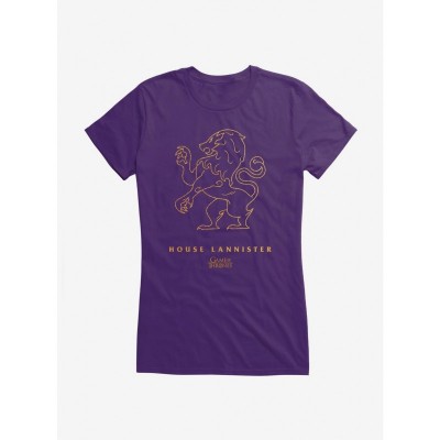 Game Of Thrones Lannister Crest Tee for Girls
