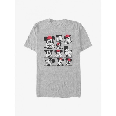 Disney Minnie & Mickey Mouse Expressions Unisex T-Shirt - Grey