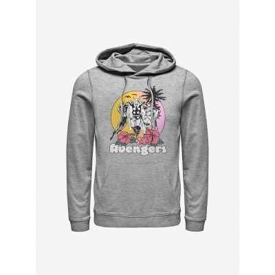 Marvel Grey Tropical Beach Hoodie for Men
