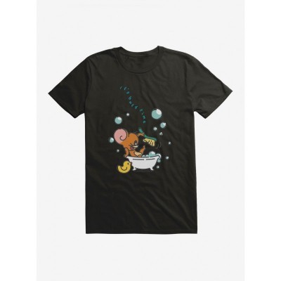 Tom and Jerry Bath Time Cartoon Character Men's T-Shirt