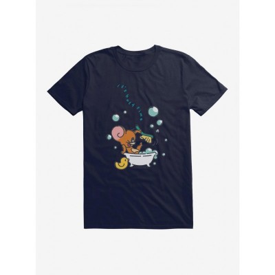 Tom and Jerry Bath Time Cartoon Character Men's T-Shirt