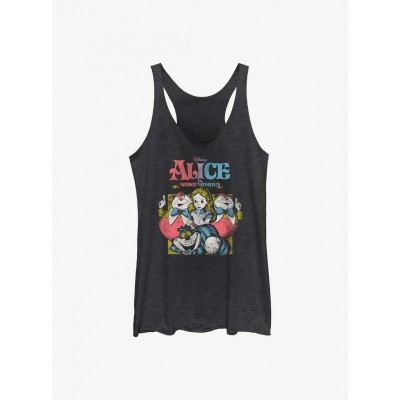 Disney Vintage Alice in Wonderland Black Tank Top for Girls