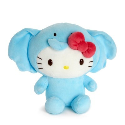 Hello Kitty Elephant Plush in Tropical Blue
