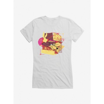 Looney Tunes Girls Cartoon T-Shirt with Wiley Coyote & Bunny Collage