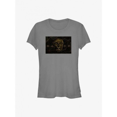 Squid Game Grey Front Man T-Shirt for Girls - Lightweight Cotton