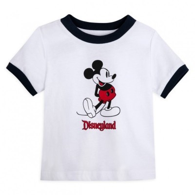 Mickey Mouse Vintage Ringer Tee for Baby - Disneyland White Classic