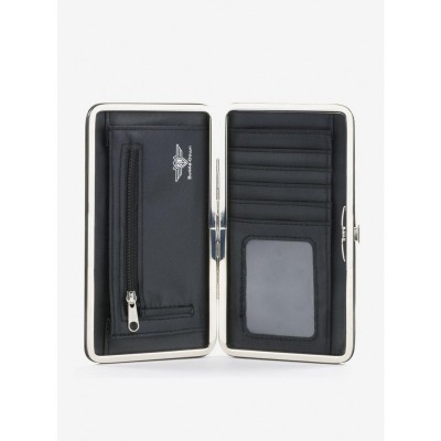 Disney Mickey Mouse Classic Pose Stripe Hinged Wallet for Adults