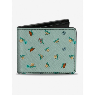 Mandalorian and Child Art Bifold Wallet in Vegan Leather