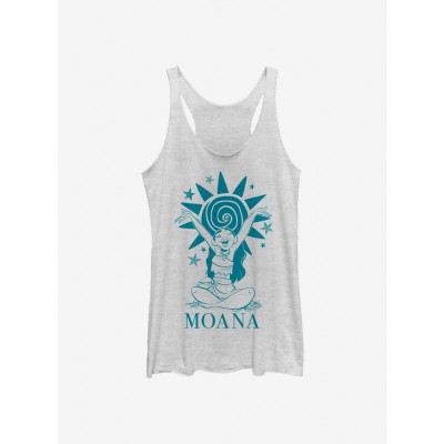 Disney Moana Star Girls Cotton Tank Top - White