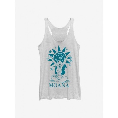 Disney Moana Star Girls Cotton Tank Top - White