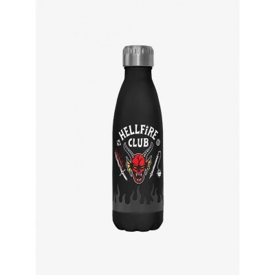 Stranger Things Logo Stainless Steel Water Bottle - 17 oz Black