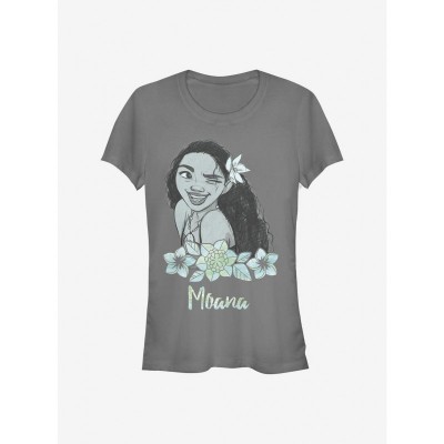 Disney Moana Smiling Girls T-Shirt - Grey