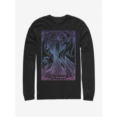 Disney Sorceress from Sleeping Beauty Men's Long Sleeve Cotton Tee - Black