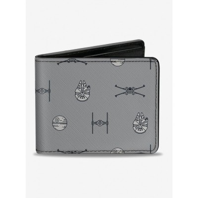 Star Wars Unisex Bifold Wallet with Death Star and Rebels Design