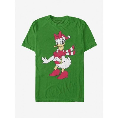 Disney Green Daisy Duck Holiday Hat T-Shirt for Men